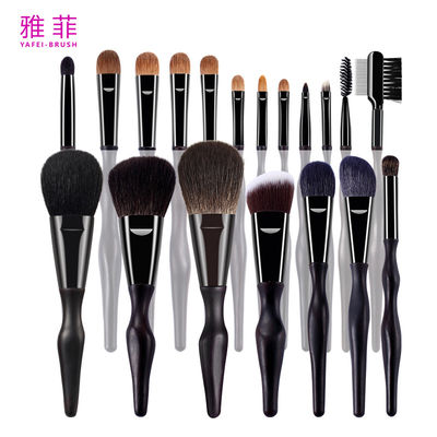 주문 18pcs 자연 머리카락 큰 메이크업 브러쉬 세트 개인 레이블 메이크업 브러쉬 세트 온라인 제조