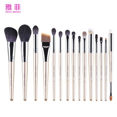 291A01915 메이크업 브러쉬 세트 사용자 지정 로고 메이크업 브러쉬 슈트 목재 손잡이